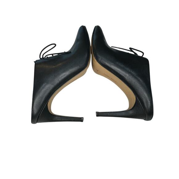 Vince Camuto Maivyn Leather High Heel Mules 6 Black Slip On Pointed Toe Dressy - Picture 6 of 8